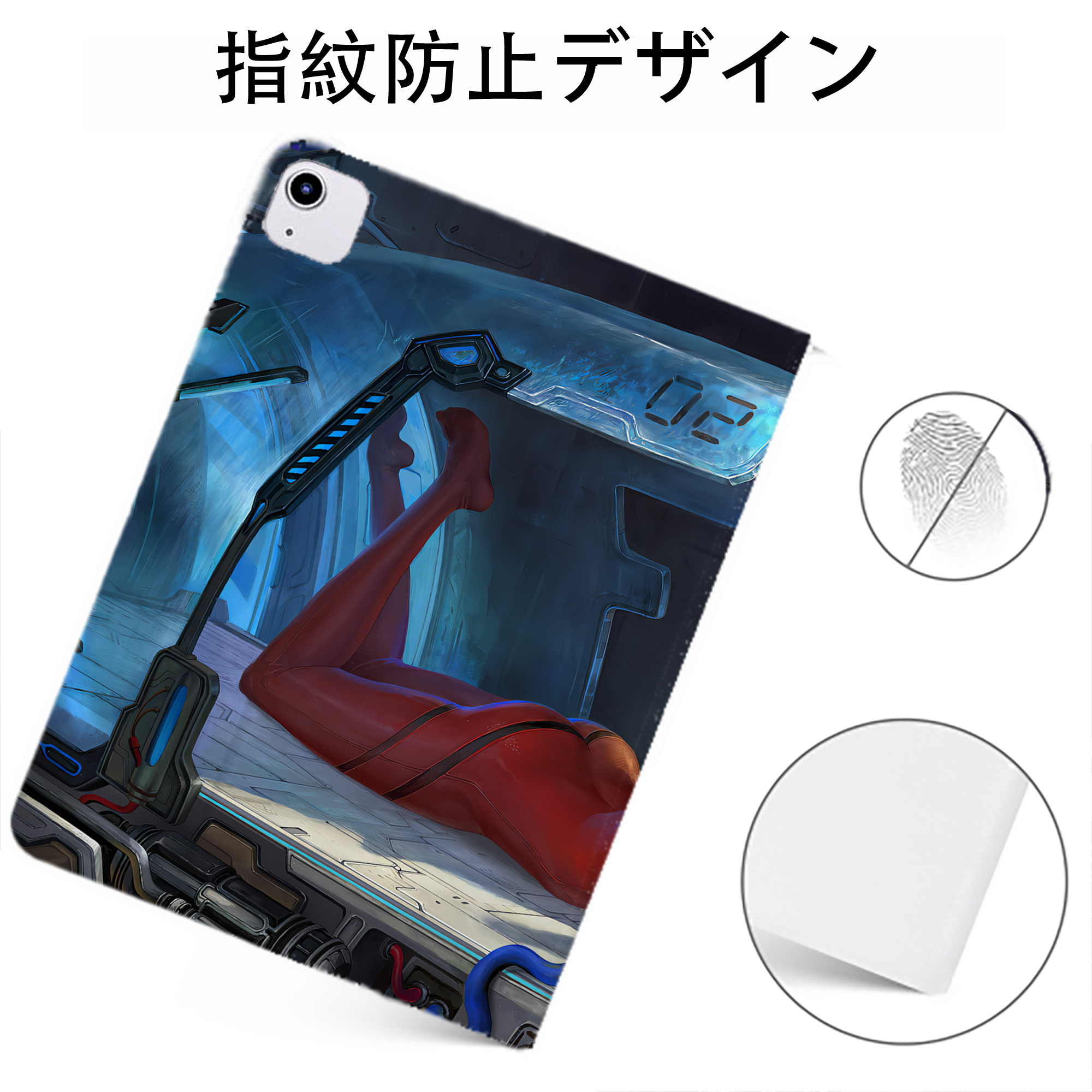 （画像用） EVA 新世紀エヴァンゲリオン IPadケース ペンホルダー付き ブックスタイルデザイン